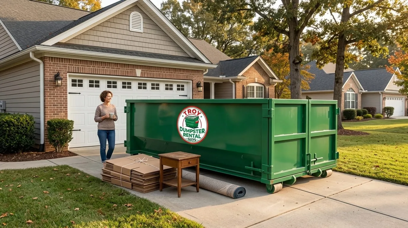 15 yard dumpster used for a renovation in Troy, NY